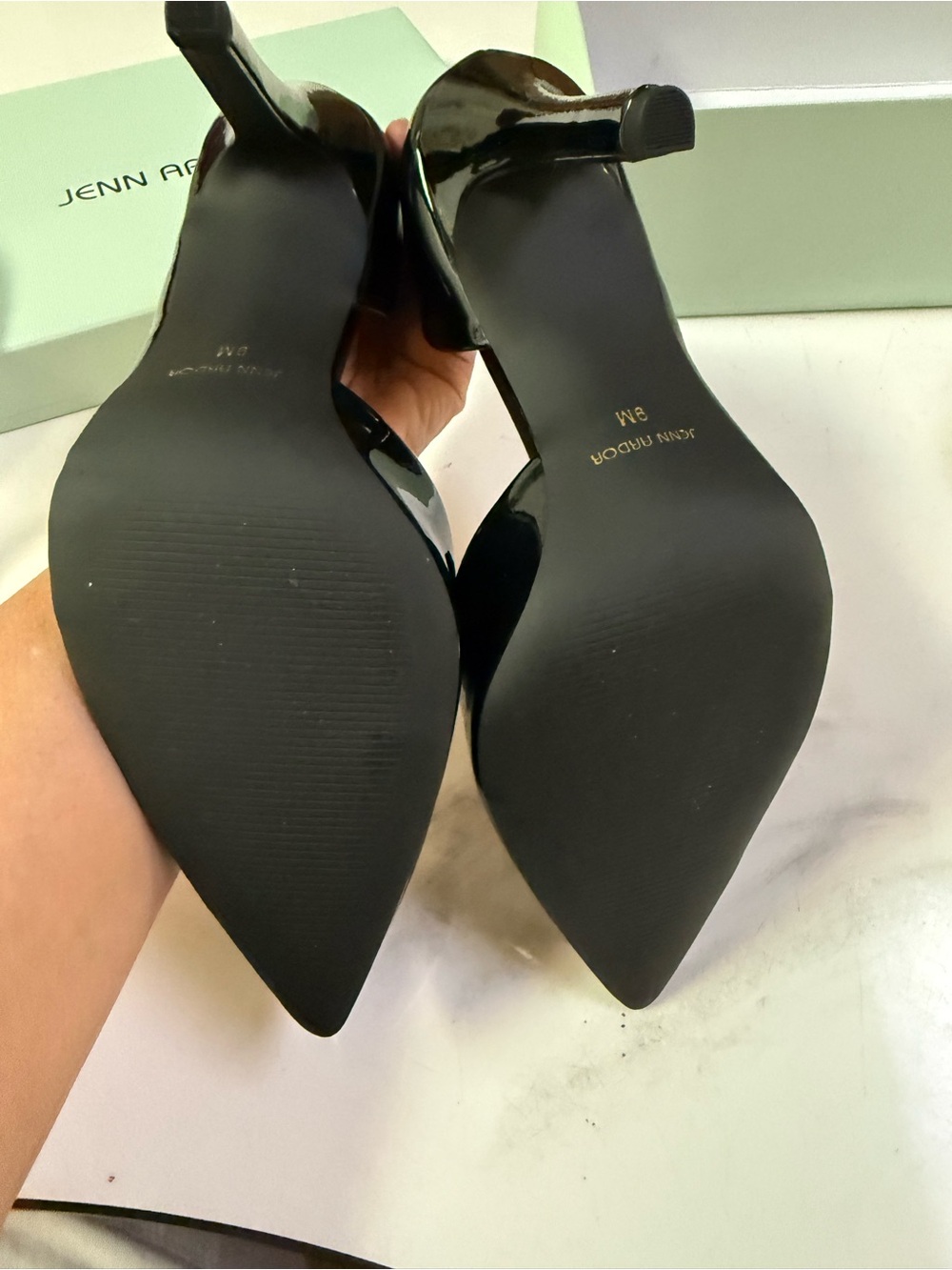 Jenn Ardor Black Patent D'Orsay Stiletto Pumps Size 9M - Picture 4 of 8